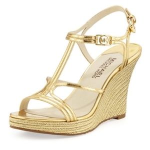 Michael Kors Gold Wedges